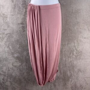 Free People Beach Daphne Skirt Womens Size Small Pink Draped‎ Asymmetrical Maxi